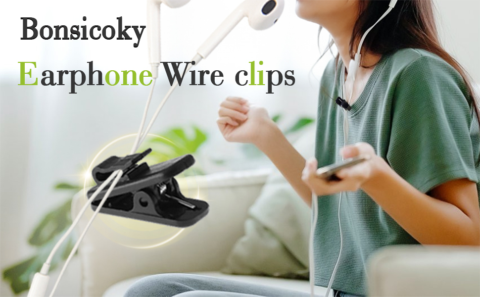 Bonsicoky Earphone Wire Clips