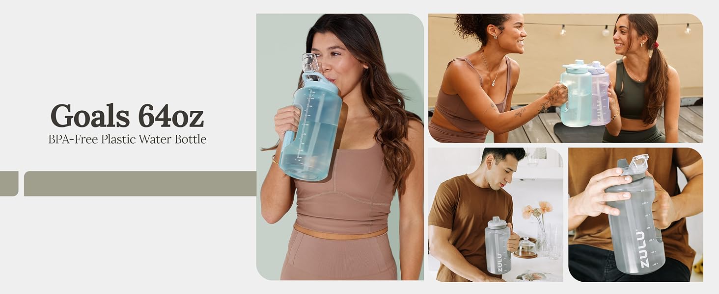 BPA-Free Plastic Goals Water Bottle
