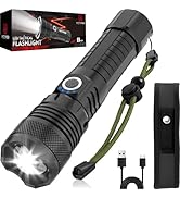 Victoper LED Flashlights, High Powered High Lumens Super Bright Tactical Flashlight, Rechargeable...