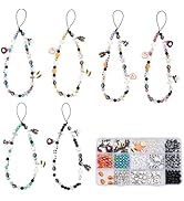 SUNNYCLUE 1 Box 330Pcs DIY 6 Sets Phone Charms Kit Gothic Cross Charm Halloween Themed Beads Glas...