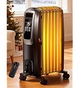 Uthfy Oil Filled Radiator Heater, Electric Radiant Heater With Remote Control, Thermostat, 4 Mode...