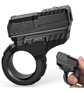 Black Fidget Slider, EDC Finger Fidget Toy for Adults Kids, Textured Fingertip Focus Tool, Desk G...