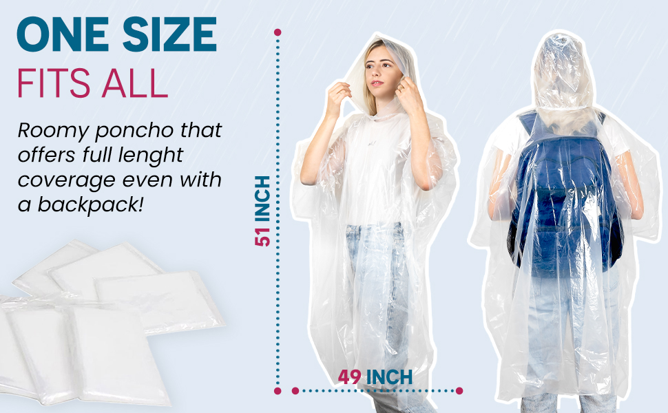 Disposable rain ponchos