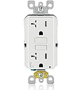 Leviton AFCI Outlet, 20 Amp, Self Test, Tamper-Resistant with LED Indicator Light, Protection fro...