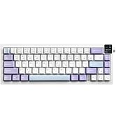 MIKIBY AJAZZ AK650 Mechanical Gaming Keyboard with Smart Display & Knob,65% Wireless Mechanical K...