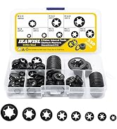 Internal Tooth Starlock Washers, 330PCS 8 Size Quick Speed Locking Washers, Push Nuts, 65Mn Steel...