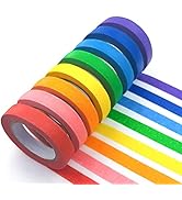 UMETDO 8PCS Colored Masking Tape - Painters Tape, Rainbow Colors Rolls, Kids Art Supplies, Great ...