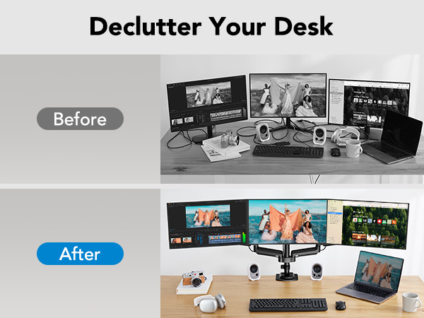 3 monitor desk mount