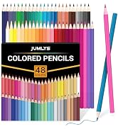 Jumlys 48 Pack Colored Pencils Set, Pre-sharpened Coloring Pencils for Kids Beginners, Colored Pe...
