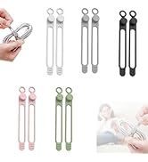 Data Cable Organizer, 2026 Upgrade Silicone Headphone Organizers, Silicone Cable Ties Reusable Ca...