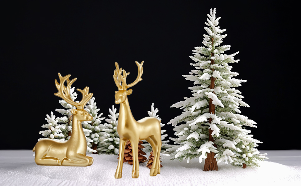 Christmas 2-piece set of deer ornaments