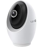 Tapo 4K Indoor Pan/Tilt Wired Security Camera - Works as a Baby Monitor, Person/Pet Detection, Fa...