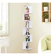 ShellKingdom Corner Shelf Wall Mount, 7 Tier Corner Bookshelf, Floating Display Shelves for Home,...