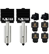 RugooSpink 2PK 0.8MM H2D Hotend Kit Hot End Extruder Hotend with Upgrade Hardened Steel Nozzle Ex...