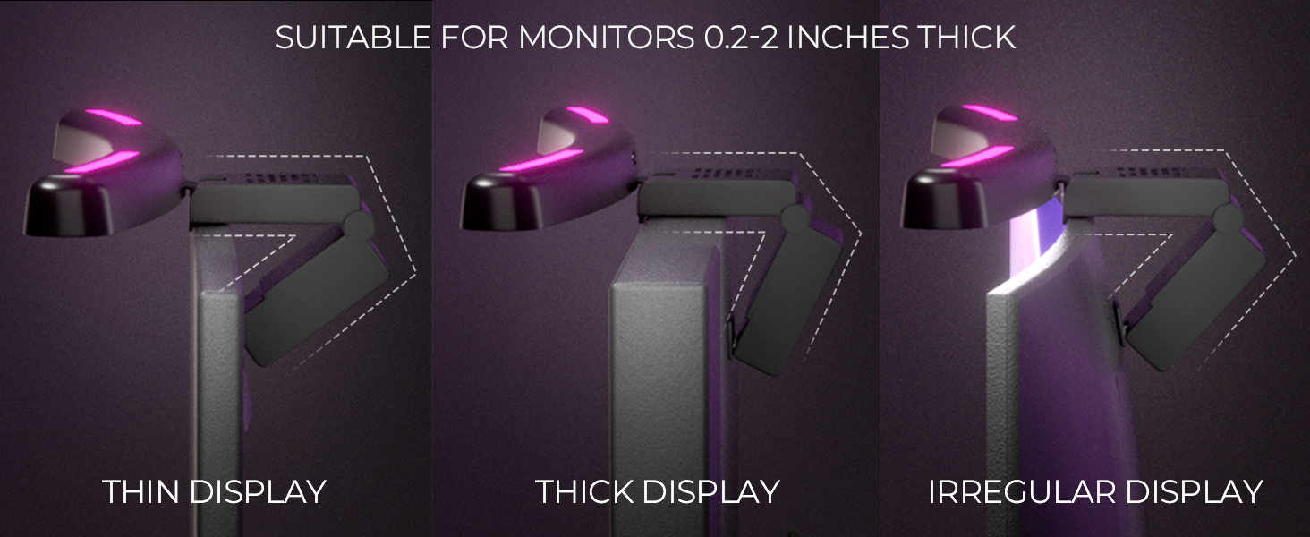 RGB Backlight Dual Light Source Computer Monitor Light Bar Timed Curved Monitor Light Touch Control
