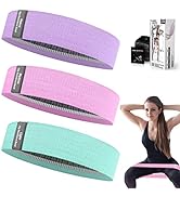 Whatafit Booty Workout Bands, Non Slip Resistance Bands for Legs and Hip, Fabric Hip Resistance E...