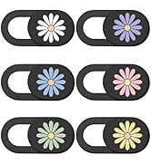 PRESSINART 6Pcs Laptop Camera Covers Webcam Camera Cover Slide Floral Daisy Pattern Privacy Secur...