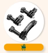 MiPremium Rotary Extension Arm Helmet Mount Set for GoPro Hero 10 9 8 7 6 5 4 3+ 2 Session Black ...