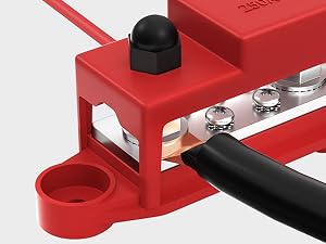 Power Distribution Block 12V Bus Bar 250A 5/16&amp;#34; Stud Marine Bus Bar Terminal Block