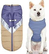 Gooby Mountaineer Dog Jacket - Warm Zip Up Coat with Lift Handle and Dual O Ring Leash - Winter W...