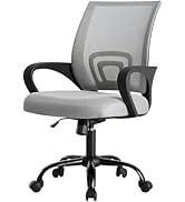 DUMOS Office Desk Chair - Ergonomic Mid Back with Lumbar Support &amp; Rocking Mode, Height Adjustabl...