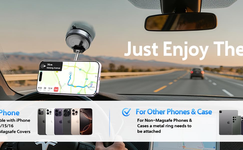 Vacuum Magnetic Phone Holder for Car