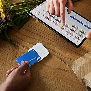 Square Reader payment tap, Retail flower shop