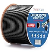 CENTROPOWER Outdoor Cat 6 Ethernet Cable 1000 ft - Direct Burial Waterproof UV Resistant, 23AWG S...