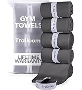 Trailoom Microfiber Workout Towels - Quick Dry, Highly Absorbing, Odor-Free, for Men &amp; Women - Gy...