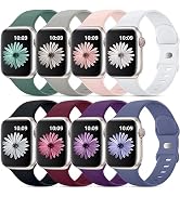 DaQin 8 Pack Sport Bands Compatible with Apple Watch Band 40mm 41mm 42mm 44mm 45mm 46mm 49mm 38mm...