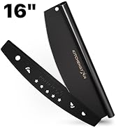 16" Black Non-Stick Pizza Cutter by KitchenStar | Sharp Stainless Steel Slicer Knife - Rocker Sty...