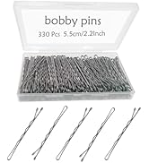 330 Pcs 2.2 Inch Hair Bobby Pins Silver With Box, Silver Bobby Pins For Gray Hair, YINGFENG Reusa...