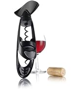 Vacu Vin Twister Corkscrew with Bottle Grip - Black