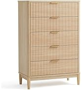 LINSY HOME Fluted Dresser for Bedroom with 5 Drawers, 46