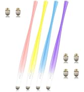 ELZO Capacitive Stylus Pens Premium Metal Slim Combo 4 Pack Tips for All Touch Screens iPad &amp; And...