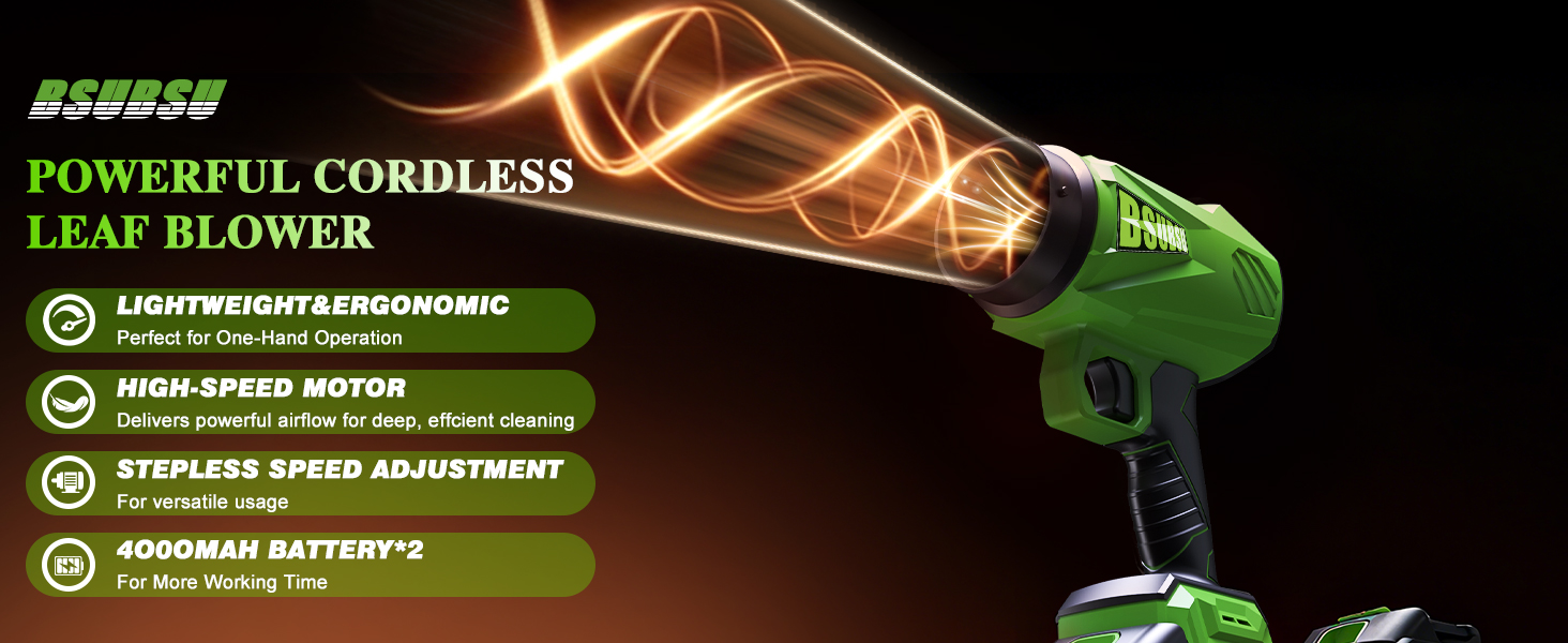 BSUBSU Leaf Blower Cordless