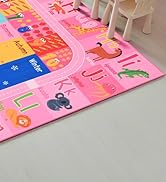 Kids Rugs for Playroom, ABC Alphabet Numbers Classroom Rug, 4x6 Feet Educational Learning and Fun...
