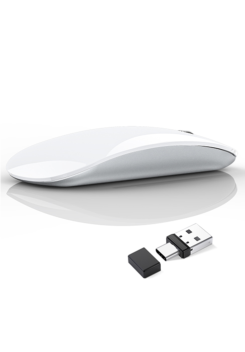 white wireless mouse