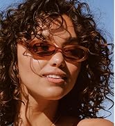 GIFIORE Oval Sunglasses Vintage Retro 90s Sunglasses Trendy Small Oval Sun Glasses for Women Men