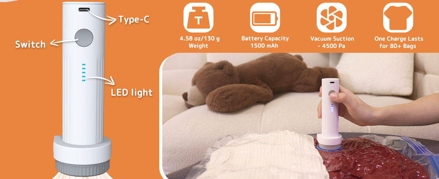 travel vacuum bags with pump