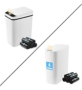 FRESHLIX Bathroom Trash Can with Lid 2.6 &amp; 6 Gallon Automatic Touchless Garbage Cans Small Smart ...