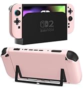 FUNDIARY Pink Protective Case for Nintendo Switch 2 with Shock-Absorption and Anti-Scratch Design...