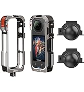 Amazear Metal Protective Case for Insta360 X5 Accessories, Insta 360 X5 Multifunction Utility Fra...