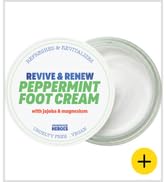 100% Natural Peppermint Magnesium Foot Cream Cooling Lotion for Dry Feet Rough Heels Tired Muscles