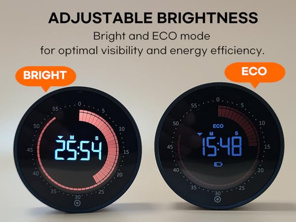 CreaViva Digital Kitchen Timer, Countdown/Up, Backlight, Visual timer, bright and eco mode