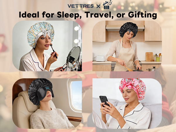 bonnet with bluetooth sleep mask