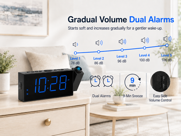 Gradual Volume Dual Alarms