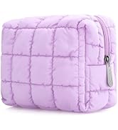 E-Tree Cute Makeup Bag,Quilted Cosmetic Bag for Women,Make up Pouch for Purse,Toiletry Zipper Pou...