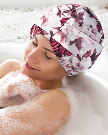 Shower Cap for Women Reusable Waterproof
