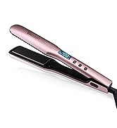 VAGARY Hair Straightener and Curler 2 in 1, Straightening Iron with Anion Hair Care. Flat Iron wi...